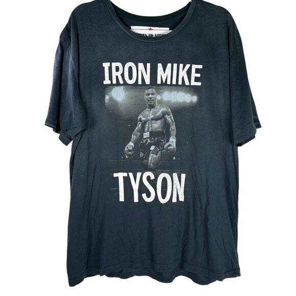 Iron Mike Tyson Vintage 90s Roots of Fight Bloodlines Black Graphic WWE Tee XXL